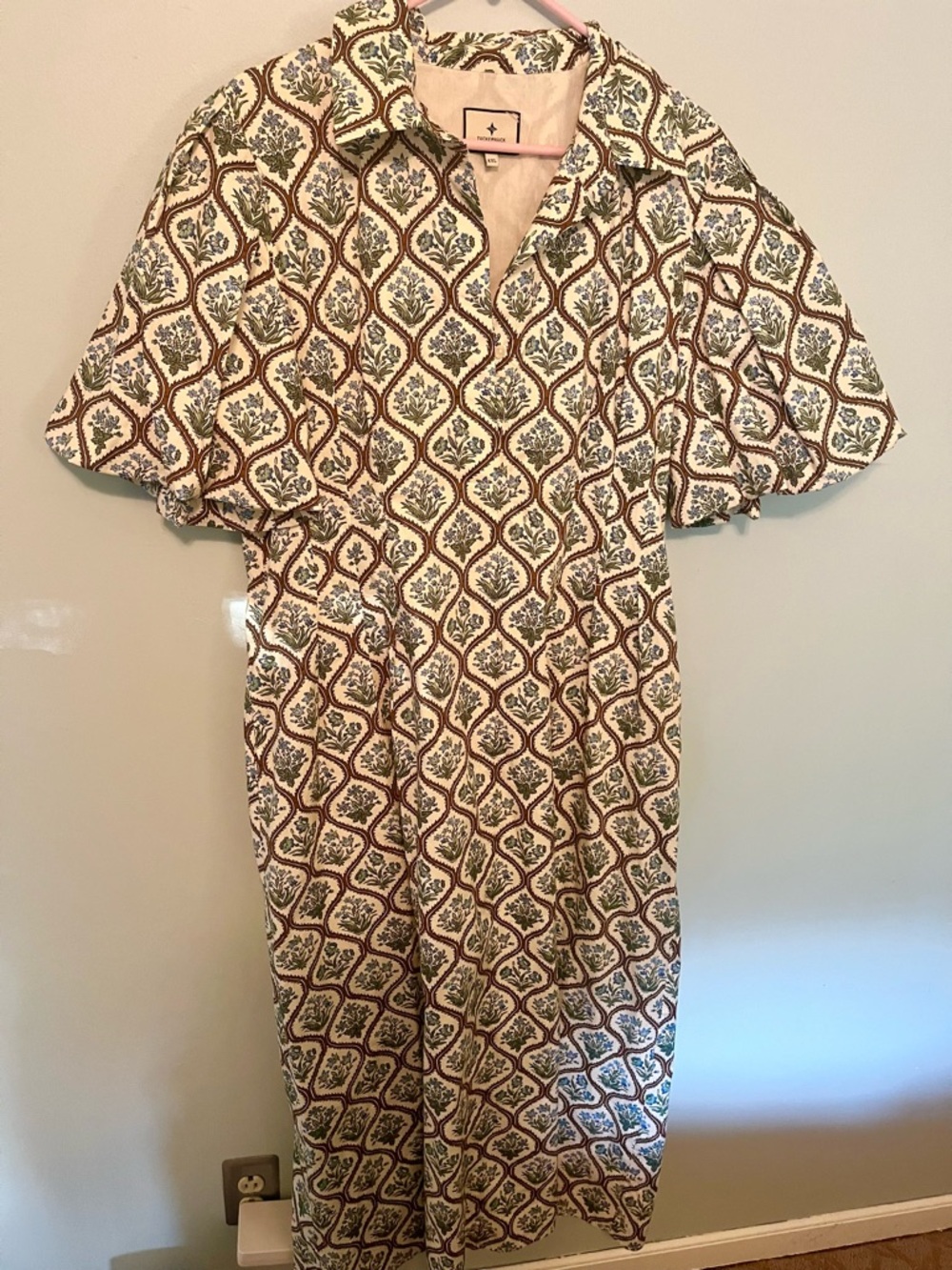 Tuckernuck Delaney porcelain bouquet maxi dress floral xxl